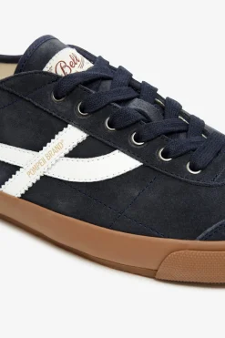 Discount POMPEII BELL SUEDE NAVY CARAMEL