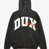 Shop POMPEII DUX WASHED GREY HOODIE