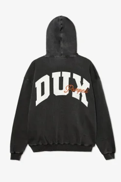 Shop POMPEII DUX WASHED GREY HOODIE