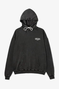 Shop POMPEII DUX WASHED GREY HOODIE