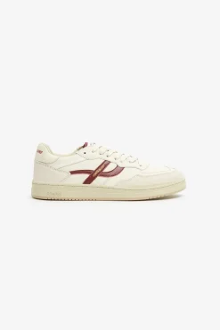 Outlet POMPEII ELAN PIPPA LEATHER ECRU BURGUNDY