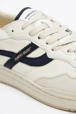 Cheap POMPEII ELAN PIPPA LEATHER ECRU NAVY