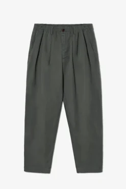 Cheap POMPEII EMERALD CANVAS LOOSE TROUSER