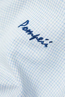 Clearance POMPEII ESSENTIALS CHECKED BLUE SHIRT