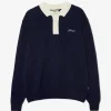 Store POMPEII LOGO NAVY WOOL KNIT POLO
