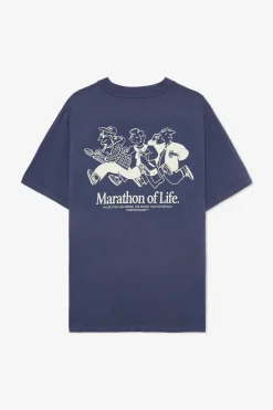 Hot POMPEII MARATHON OF LIFE MIDNIGHT BLUE TEE