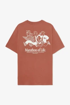 Hot POMPEII MARATHON OF LIFE RUST TEE
