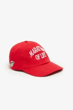 New POMPEII MARATHON RED TWILL CAP