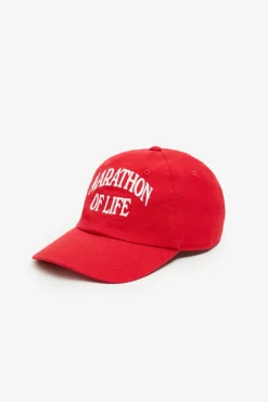 New POMPEII MARATHON RED TWILL CAP