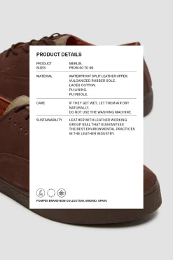 Discount POMPEII MERLIN SUEDE HYDRO COCOA