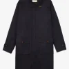 Online POMPEII NAVY COTTON MAC COAT