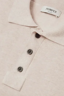 New POMPEII OYSTER KNITTED POLO