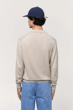 New POMPEII OYSTER KNITTED POLO